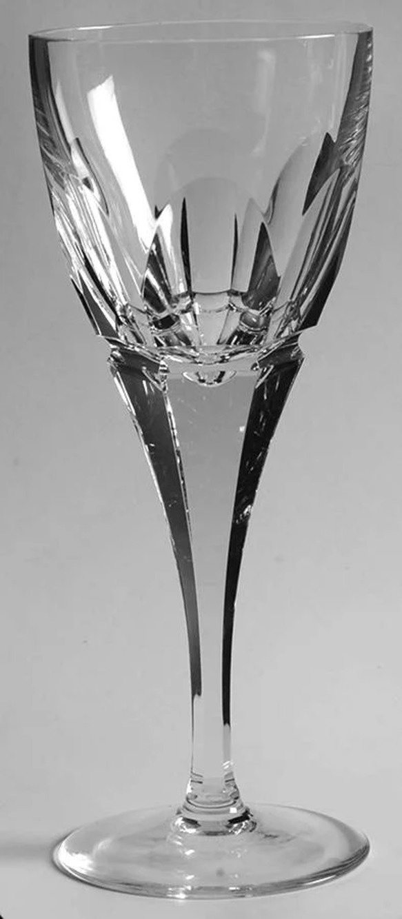 Cut Crystal Wine / Water Glasses Helene by CESKA 8"